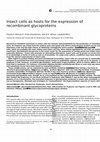 Research paper thumbnail of Insect cells as hosts for the expression of recombinant glycoproteins