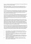 Research paper thumbnail of Letter on “Validation of the Brief International Classification of Functioning, Disability, and Health (ICF) Core Set for Hand Conditions”