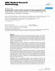 Research paper thumbnail of A systematic review of the content of critical appraisal tools