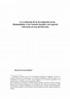 Research paper thumbnail of La evaluación de la investigación en las Humanidades y las Ciencias Sociales, con especial referencia al caso del Derecho