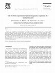 Research paper thumbnail of On the first experimental phreatomagmatic explosion of a kimberlite melt