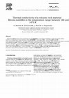 Research paper thumbnail of Thermal conductivity of a volcanic rock material (olivine-melilitite) in the temperature range between 288 and 1470 K