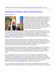 Research paper thumbnail of What Russian Orthodoxy Wants From Pope Francis