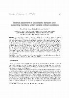 Research paper thumbnail of Optimal placement of viscoelastic dampers and supporting members under variable critical excitations