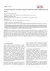 Research paper thumbnail of Acoustic properties of poorly cemented sandstones under temperature and stress