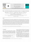 Research paper thumbnail of Time- and density-dependent microstructure features of compacted bentonite