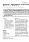 Research paper thumbnail of Performance of fractionating reactors in the absence of rate limitations