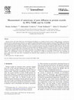 Research paper thumbnail of Measurement of anisotropy of pore diffusion in protein crystals by PFG NMR and by CLSM