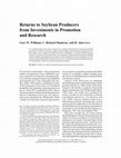 Research paper thumbnail of Returns to Soybean Producers from Investments in Promotion and Research