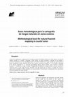 Research paper thumbnail of Bases metodológicas para la cartografía de riesgos naturales en zonas costeras