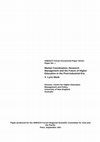 Research paper thumbnail of Market Coordination, Research Management and the Future of Higher Education in the PostIndustrial Era