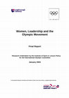 Research paper thumbnail of Women, Leadership and the Olympic Movement