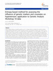 Research paper thumbnail of Entropy-based method for assessing the influence of genetic markers and covariates on hypertension: application to Genetic Analysis Workshop 18 data