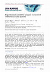 Research paper thumbnail of Experimental sensitivity analysis and control of thermoacoustic systems