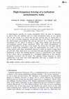 Research paper thumbnail of High-frequency forcing of a turbulent axisymmetric wake