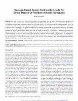 Research paper thumbnail of Damage-based design earthquake loads for single-degree-of-freedom Inelastic structures