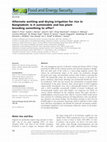 Research paper thumbnail of Alternate wetting and drying irrigation for rice in Bangladesh: Is it sustainable and has plant breeding something to offer?