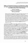 Research paper thumbnail of Effect of Unequal Variances in Proficiency Distributions on Type-I Error of the Mantel-Haenszel Chi-square Test for Differential Item Functioning