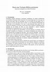 Research paper thumbnail of Hacia una Teología Bíblica pertinente