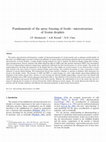 Research paper thumbnail of Fundamentals of the spray freezing of foods—microstructure of frozen droplets