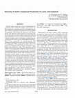 Research paper thumbnail of Diversity of sulfur compound production in lactic acid bacteria