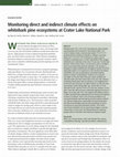 Research paper thumbnail of Monitoring direct and indirect climate effects on whitebark pine ecosystems at Crater Lake National Park