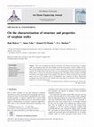 Research paper thumbnail of On the characterisation of structure and properties of sorghum stalks