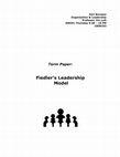 Research paper thumbnail of Term Paper: Fiedler’s Leadership  Model