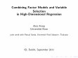 Research paper thumbnail of Combining Factor Models and Variable Selection in High-Dimensional Regression