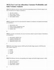 Research paper thumbnail of MCQ Test 1 on Cost Allocation, Customer Profitability and Sales Variance Analysis