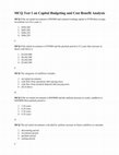 Research paper thumbnail of MCQ Test 1 on Capital Budgeting and Cost Benefit Analysis