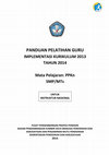 Research paper thumbnail of PANDUAN PELATIHAN GURU IMPLEMENTASI KURIKULUM 2013 TAHUN 2014 Mata Pelajaran: PPKn SMP/MTs