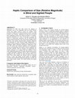 Research paper thumbnail of Haptic comparison of size (relative magnitude) in blind and sighted people