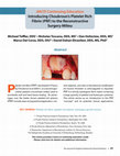 Research paper thumbnail of Introducing Choukroun’s Platelet Rich Fibrin (PRF) to the Reconstructive Surgery Milieu