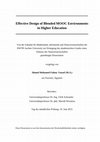 Research paper thumbnail of Effective Design of Blended MOOC Environments in Higher Education ‫ـــــــــــــــــــــــــــــــــــ‬ ‫ــــــــــــــــــــــــــــــــــــــــــــــــــــــــــــــــــــــــــــــــــــــــــــــــــــــــــــــــــــــــ