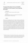 Research paper thumbnail of D. Ferri and S. Favalli, ‘Tracing the Boundaries between Disability and Sickness in the European Union: Squaring the Circle?’ (2016) European Journal of Health Law, 5