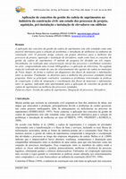 Research paper thumbnail of Aplicação de conceitos da gestão da cadeia de suprimentos na indústria da construção civil: um estudo dos processos de projeto, aquisição, pré-instalação e  …