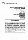 Research paper thumbnail of Communication Behaviors, Innovation, and the Maverick Leader