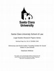 Research paper thumbnail of Democracy and Social Justice: Founding Centers for Social Justice in Law Schools