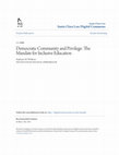 Research paper thumbnail of Democratic Community and Privilege: The Mandate for Inclusive Education