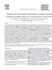 Research paper thumbnail of Response of soil microbial communities to compost amendments