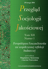 Research paper thumbnail of Przegląd Socjologii Jakościowej 2016 Tom XII Numer 1 (Michel Foucault)