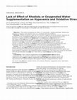 Research paper thumbnail of Lack of Effect of Rhodiola or Oxygenated Water Supplementation on Hypoxemia and Oxidative Stress☆