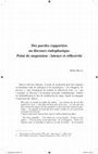 Research paper thumbnail of Des paroles rapportées au discours endophasique. Point de suspension : latence et réflexivité