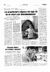 Research paper thumbnail of "La arquitectura religiosa del siglo XX no se valora por desconocimiento"_La Opinión-El Correo de Zamora, 27 de septiembre de 2011, 10