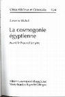 Research paper thumbnail of La cosmogonie égyptienne avant le Nouvel Empire