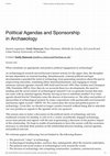 Research paper thumbnail of TAG Bradford 2015- Political Agendas and Sponsorship in Archaeology