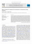 Research paper thumbnail of Effects of depressive symptoms and routinization on metamemory during adulthood