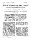 Research paper thumbnail of Enhanced social interactions in rats following chronic, centrally infused oxytocin