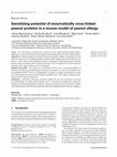 Research paper thumbnail of Sensitizing potential of enzymatically cross-linked peanut proteins in a mouse model of peanut allergy